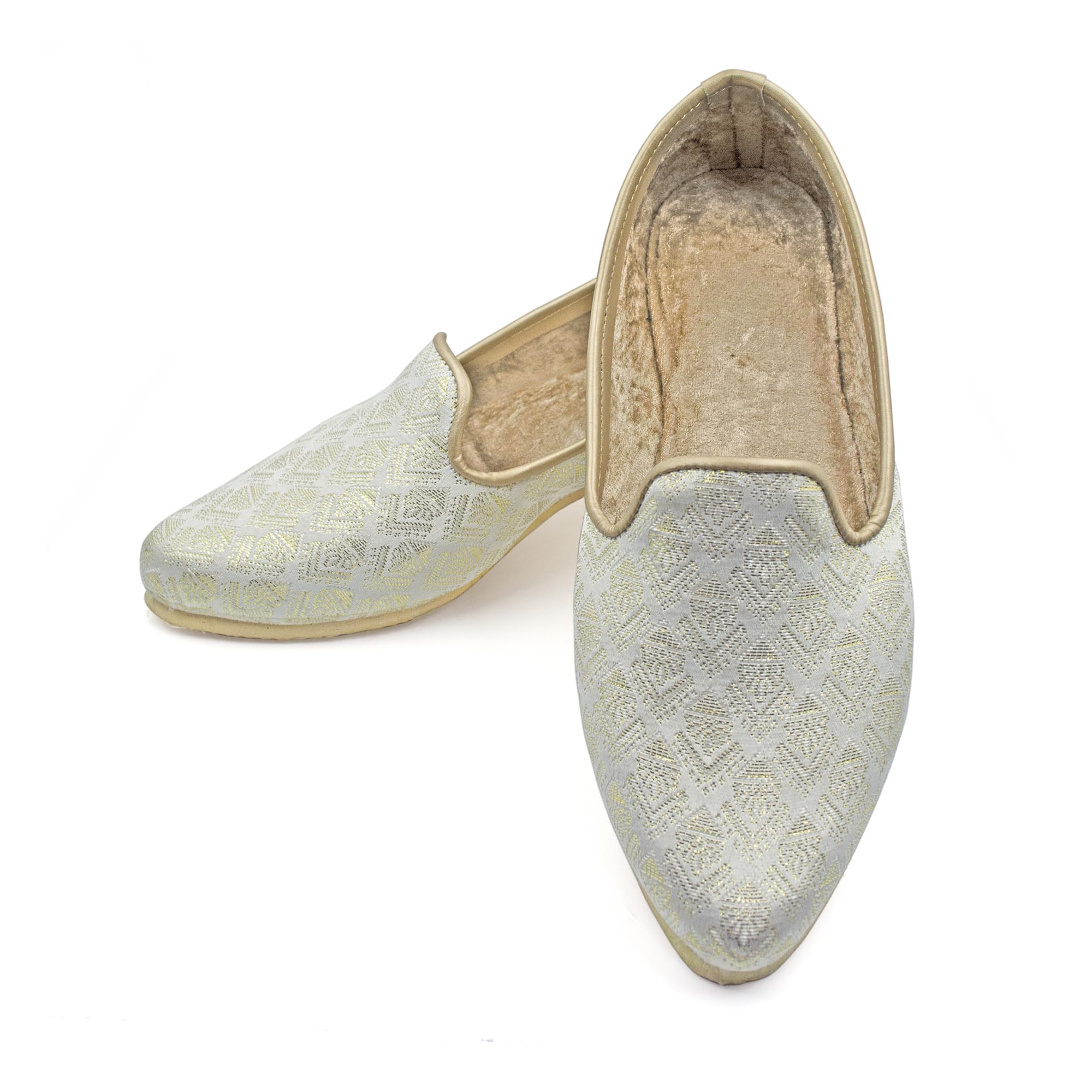 Chandrakala Punjabi Jutti for Men’s Shoes Wedding Khussa Traditional Handmade Ethnic Loafers (MF106-P) - Image 3