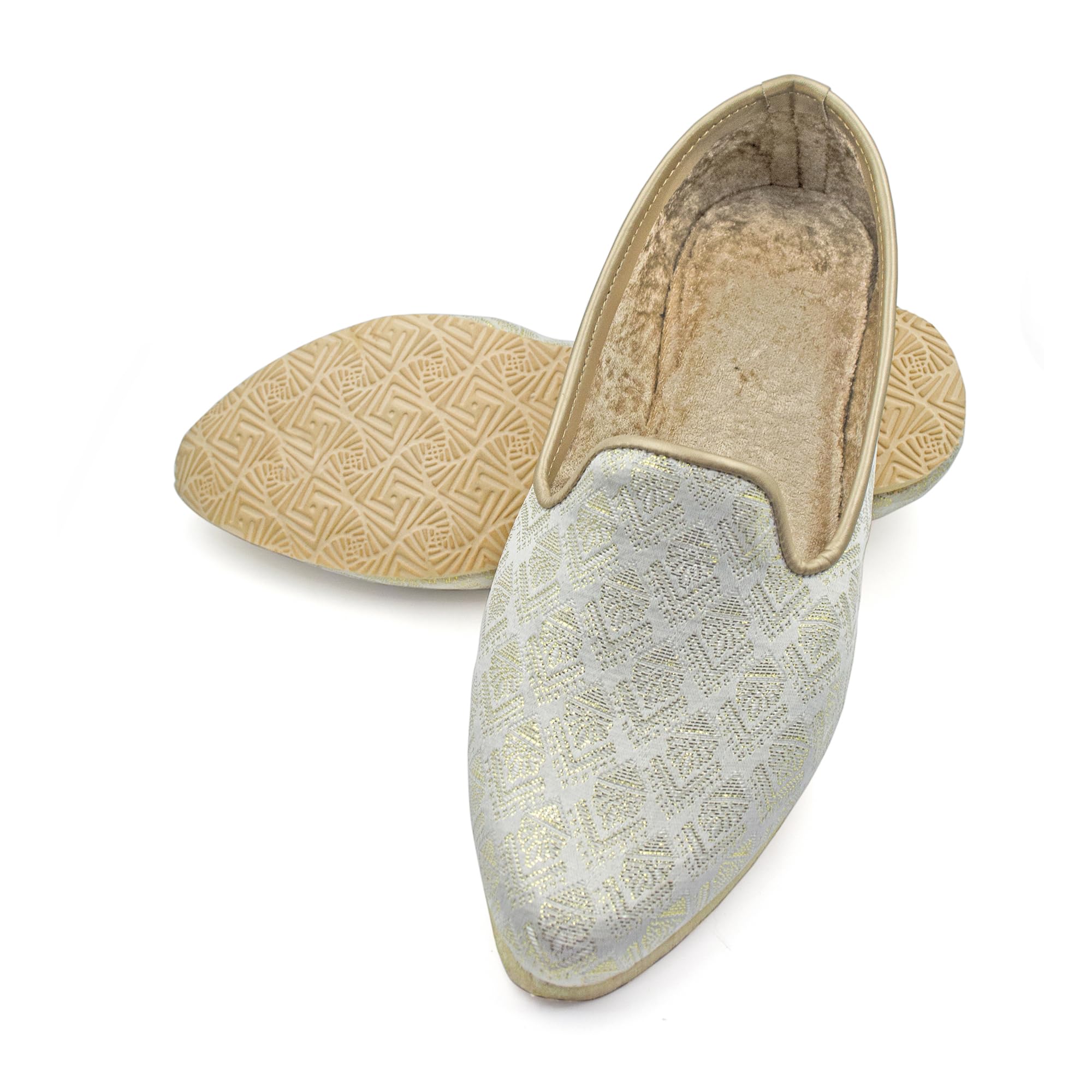 Chandrakala Punjabi Jutti for Men’s Shoes Wedding Khussa Traditional Handmade Ethnic Loafers (MF106-P) - Image 4